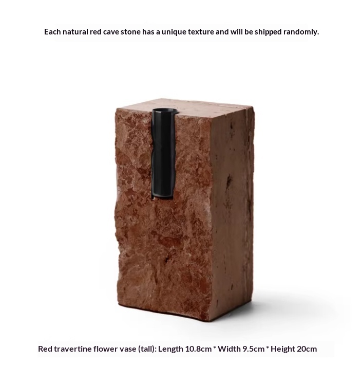 Travertine Stone Flower Vase, picture 3 of 4