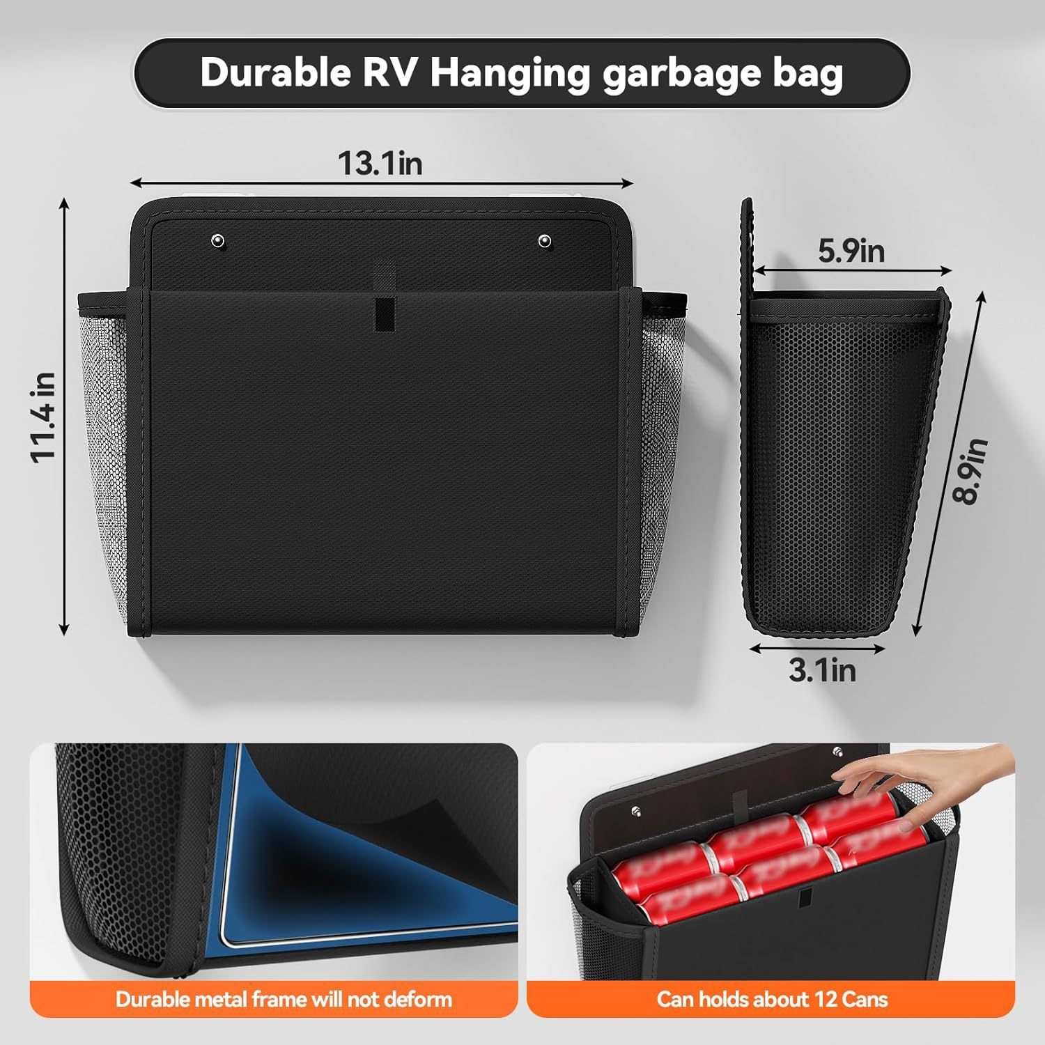 Wall-Mounted Fabric Storage Organizer For RV Door Perfect For Tidying Up Small Items In Your RV