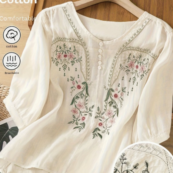 Summer Women'S T-Shirt In Apricot Yellow