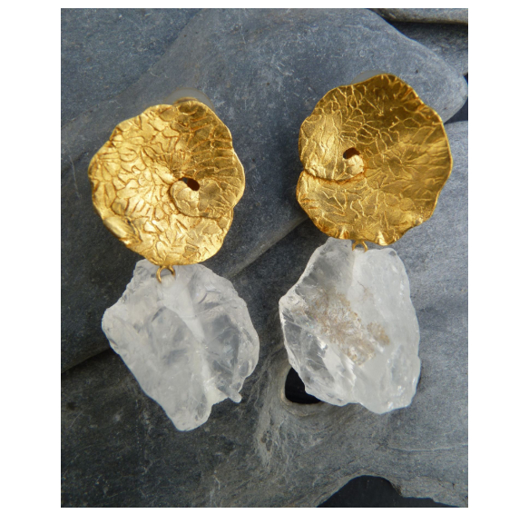 Creative Water Drop Lotus Leaf Earrings