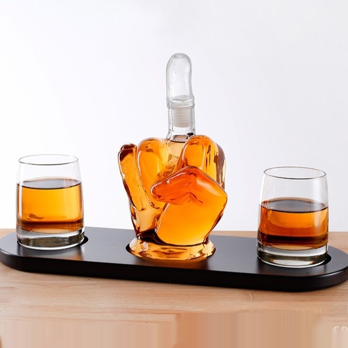 Creative Transparent Glass Bottle For Storing And Infusing Liquor