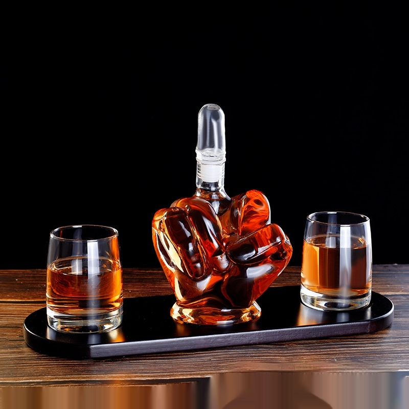 Creative Transparent Glass Bottle For Storing And Infusing Liquor