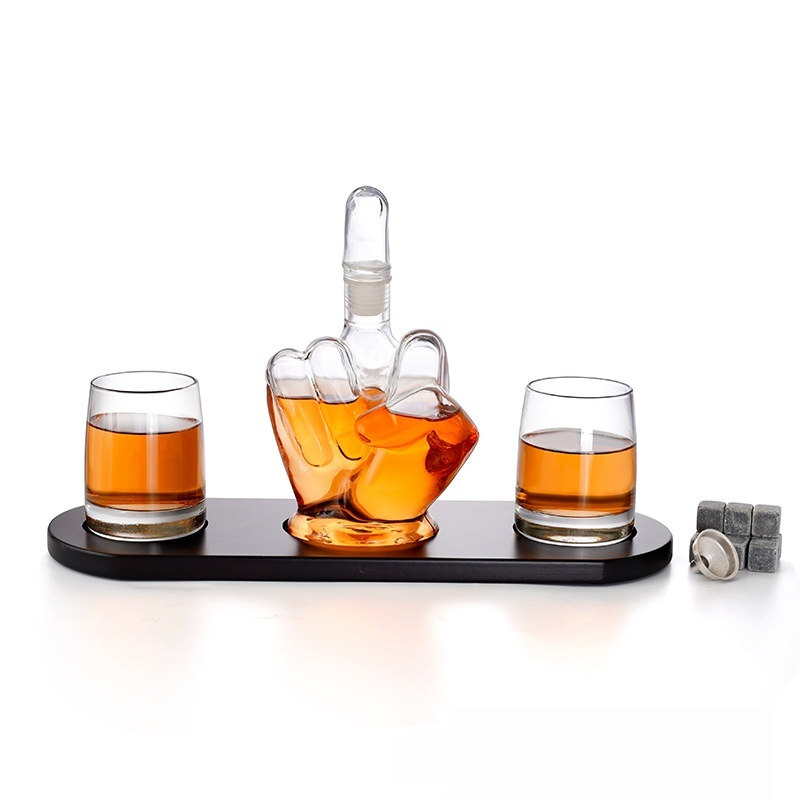 Creative Transparent Glass Bottle For Storing And Infusing Liquor