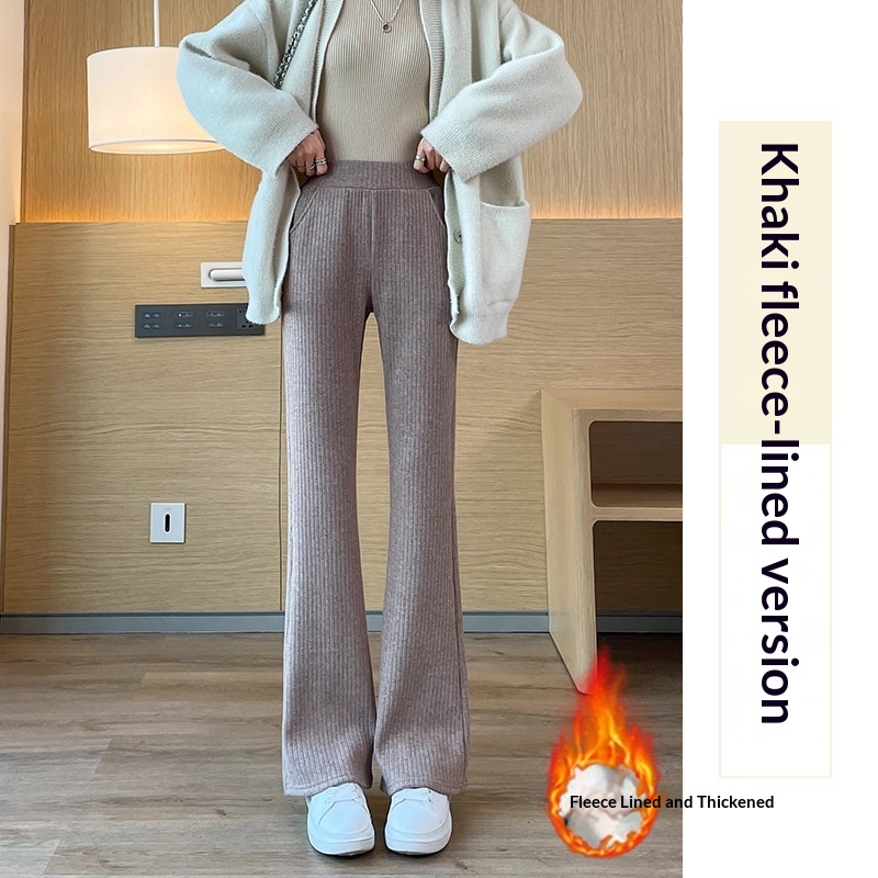 Chenille Wide-leg Pants For Women Extra-thick Version