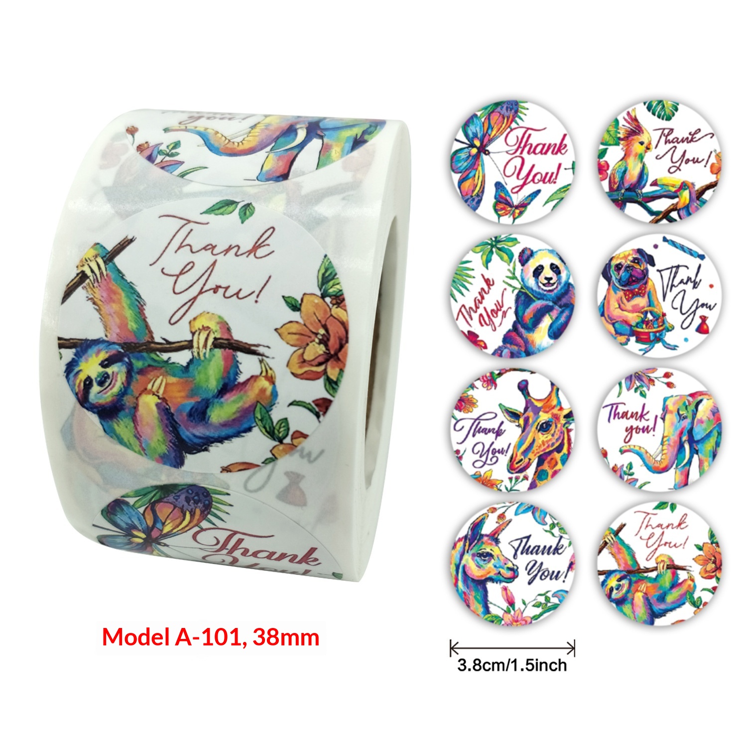 Floral And Animal Adhesive Stickers