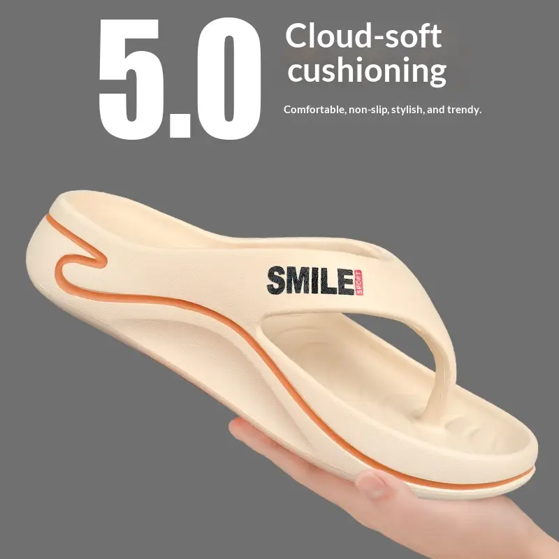 Mens Outdoor Step-on-poop Themed Flip-flops