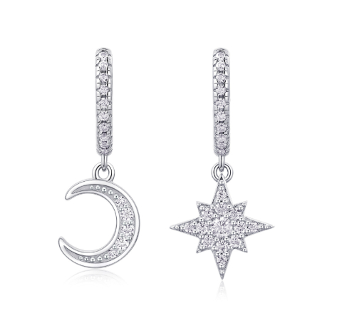 925 Silver Elegant Moissanite Earrings For Women That Wont Fade Or Discolor