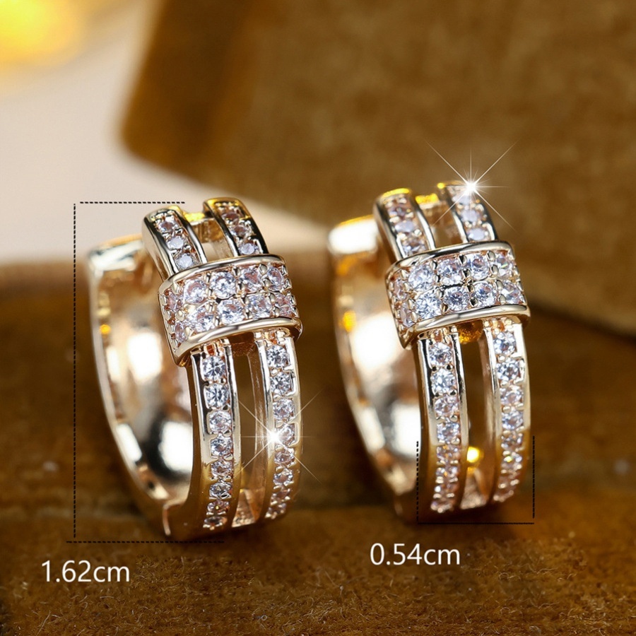 Zircon Earrings Trendy Vintage Light-luxury Style That Pairs Effortlessly With Any Look