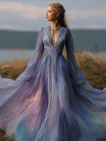 Womens Retro Bohemian Rose-Embroidered Loose Linen Maxi Dress