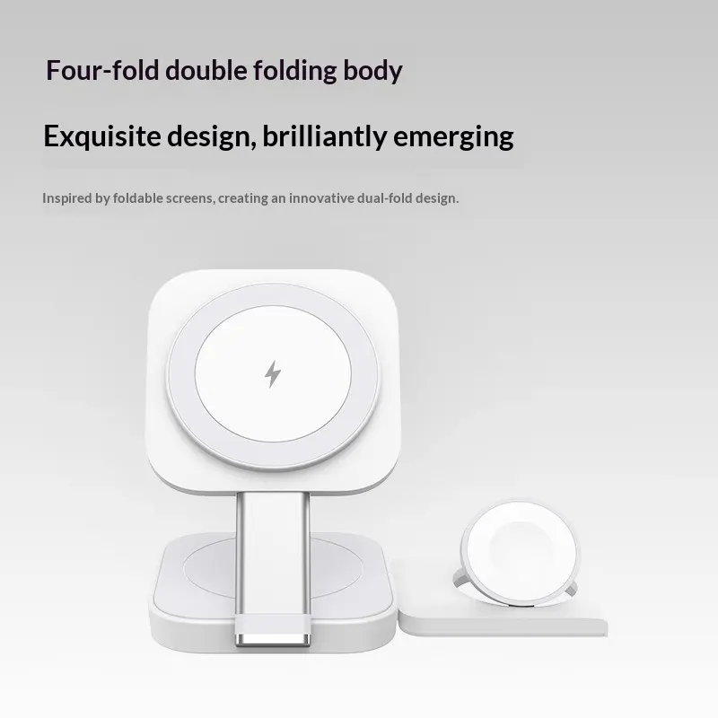 3-in-1 Wireless Charger With Magnetic Fast Charging