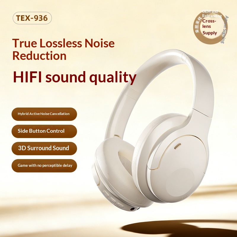 New ANC Active Noise-canceling Over-ear Headphones