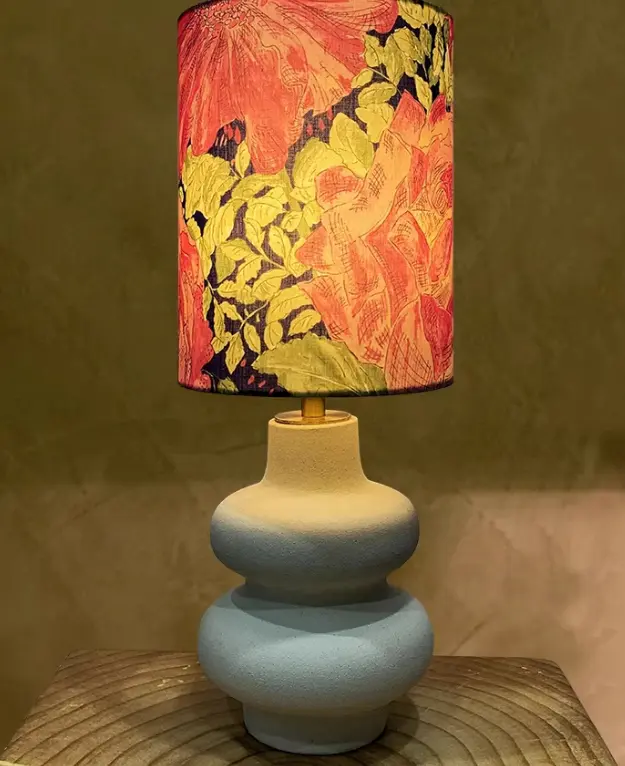Double-circle Fabric Table Lamp A Creative Mid-century Ambiance Light