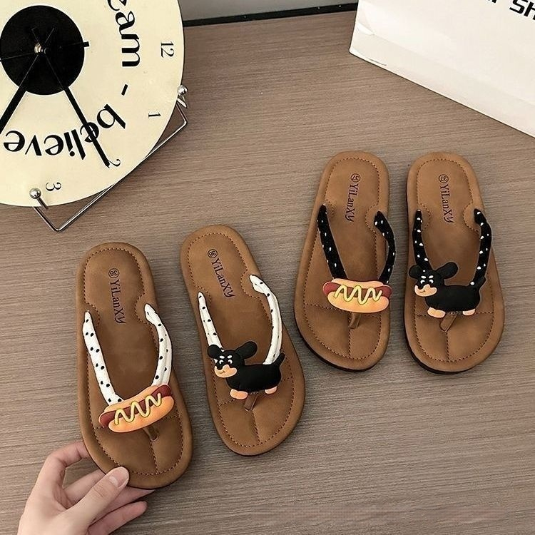 Cute Herringbone Non-slip Summer Outdoor Instagram-style Flip-flops Fashionable Soft-soled Beach Slippers