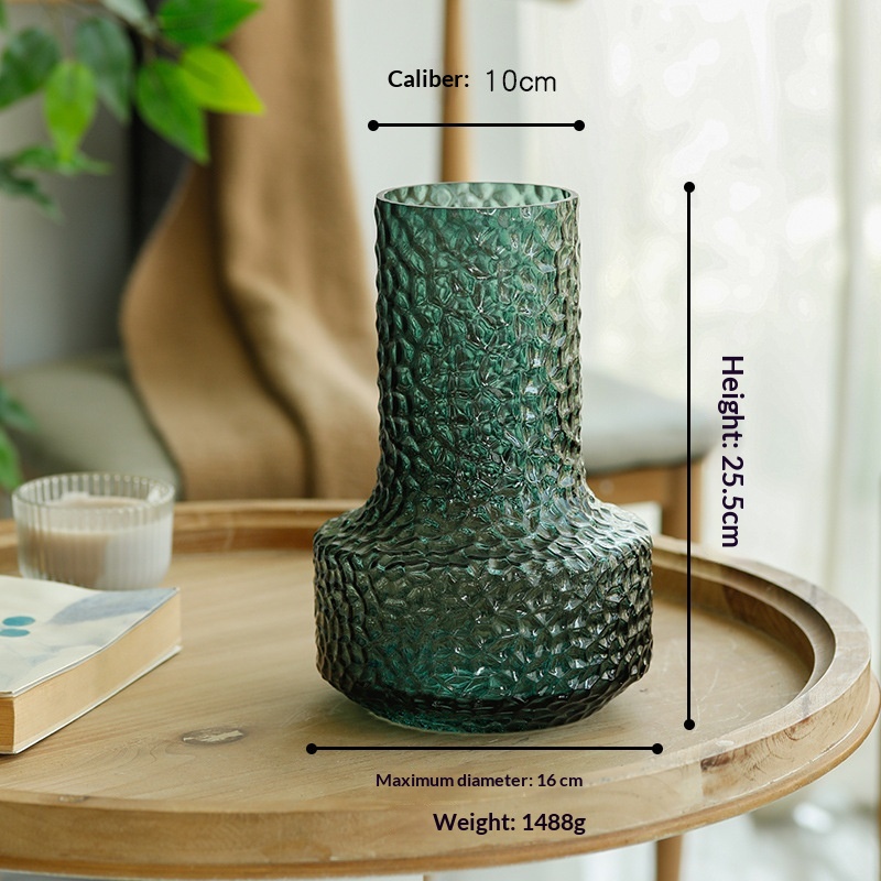 Minimalist  Light-luxury  Niche Glass Transparent Water Vase Decoration