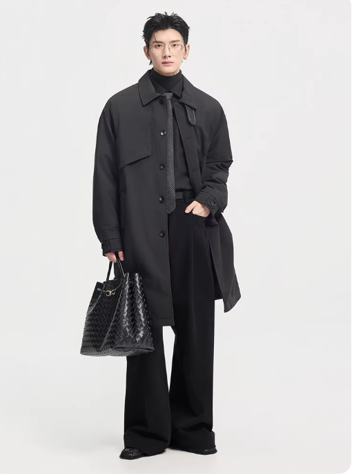 Men's Mid-Length Down Jacket For Winter