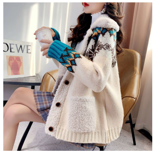 Korean-style New Relaxed-fit Lambswool Coat For Women