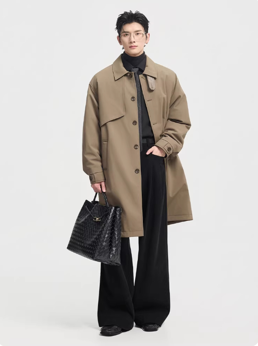 Men's Mid-Length Down Jacket For Winter