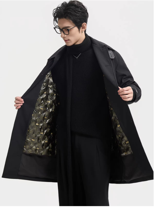 Men's Mid-Length Down Jacket For Winter