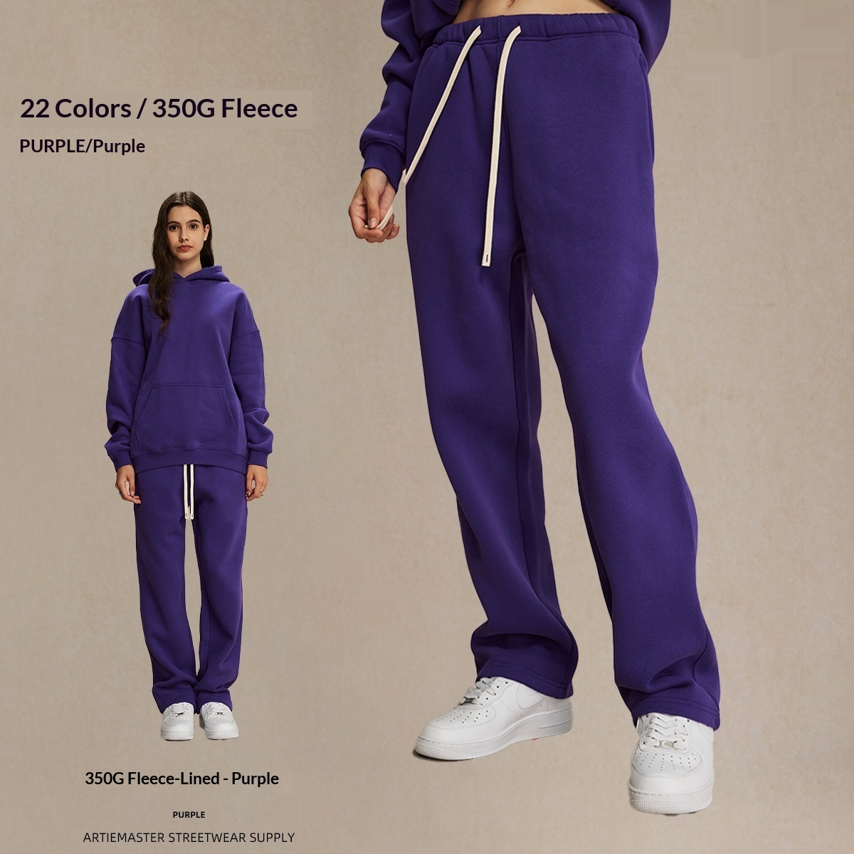 Mens Loose-Fit Fleece Lined Sweatpants