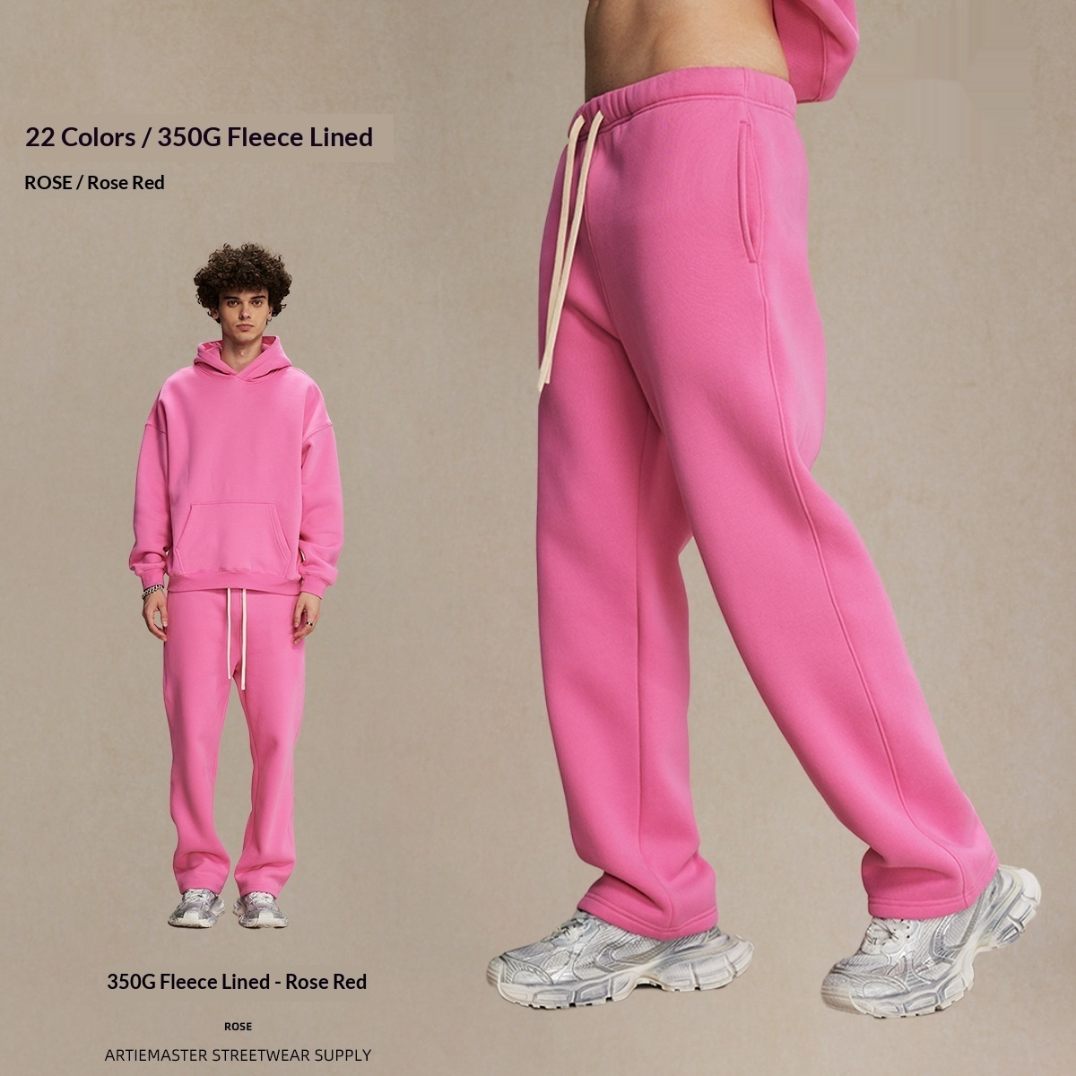 Mens Loose-Fit Fleece Lined Sweatpants
