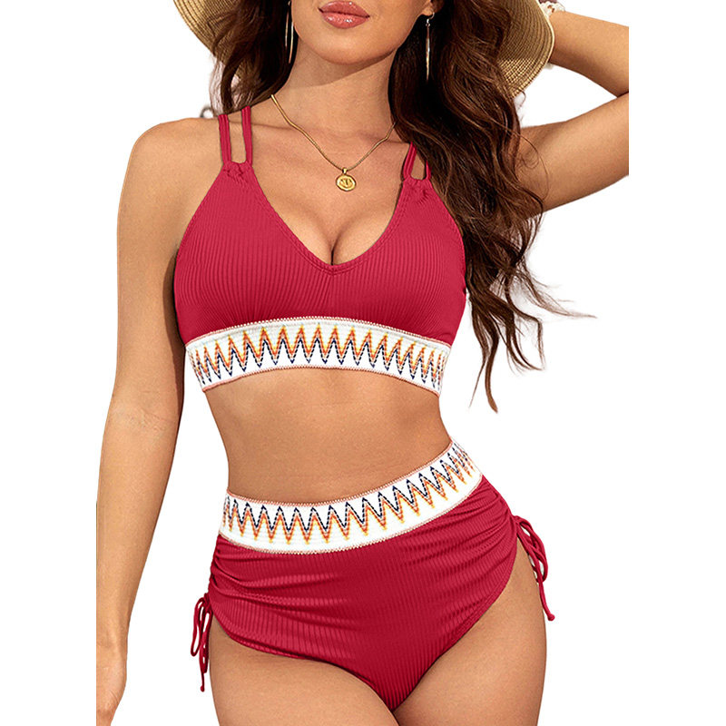 Sexy Womens Summer Bikini With Built-in Padding A Triangle-cut Design And A Two-piece Style
