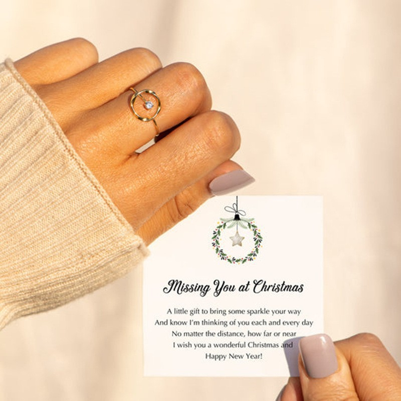 Womens Round Ring, Simple Circle Design, European And American Style