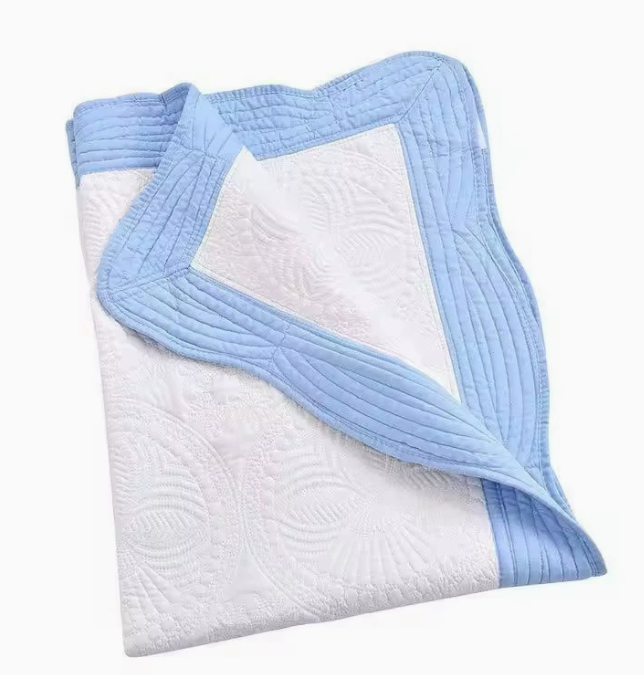 Embroidered Blanket With Vintage Print