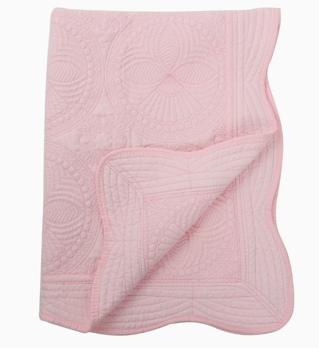 Embroidered Blanket With Vintage Print