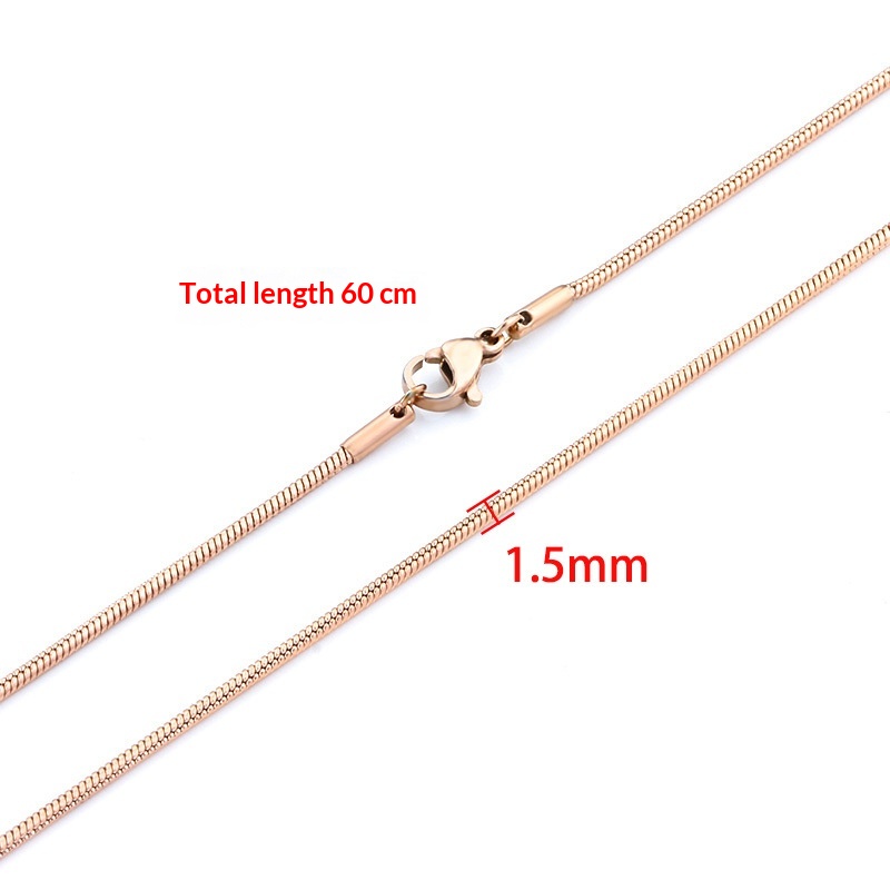 Mens Stylish Stainless Steel Snake Chain Necklace