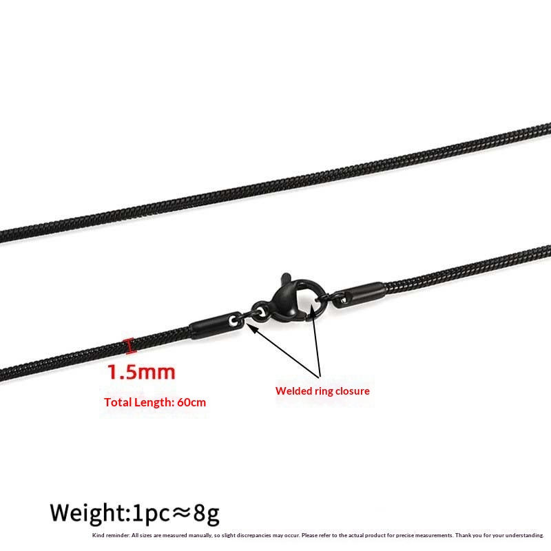 Mens Stylish Stainless Steel Snake Chain Necklace