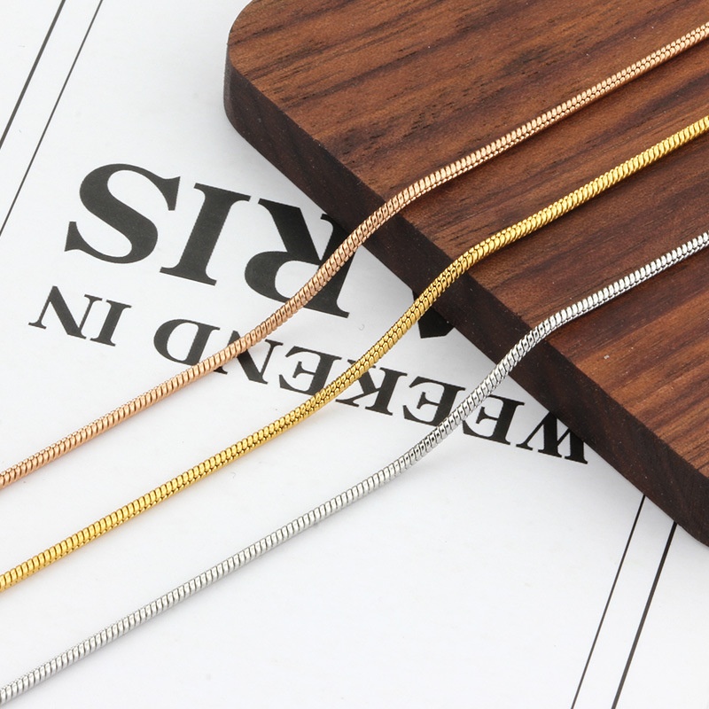 Mens Stylish Stainless Steel Snake Chain Necklace