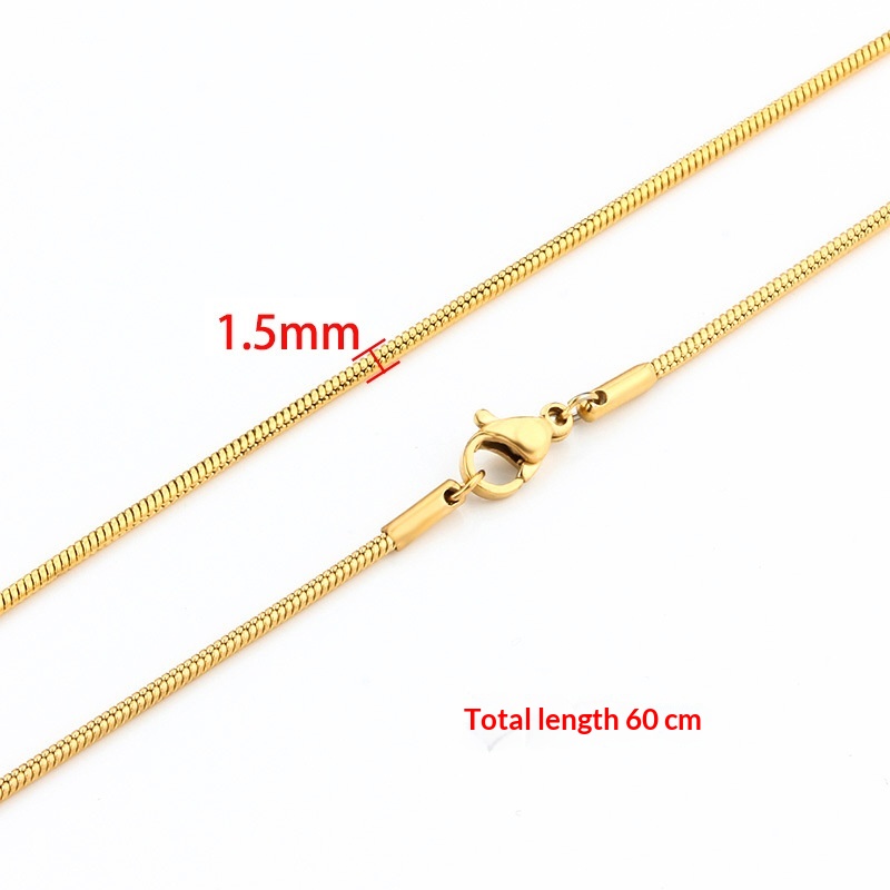 Mens Stylish Stainless Steel Snake Chain Necklace