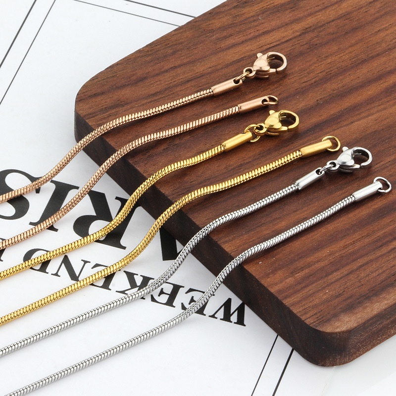 Mens Stylish Stainless Steel Snake Chain Necklace