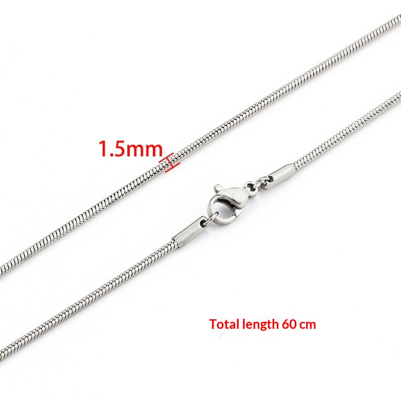 Mens Stylish Stainless Steel Snake Chain Necklace