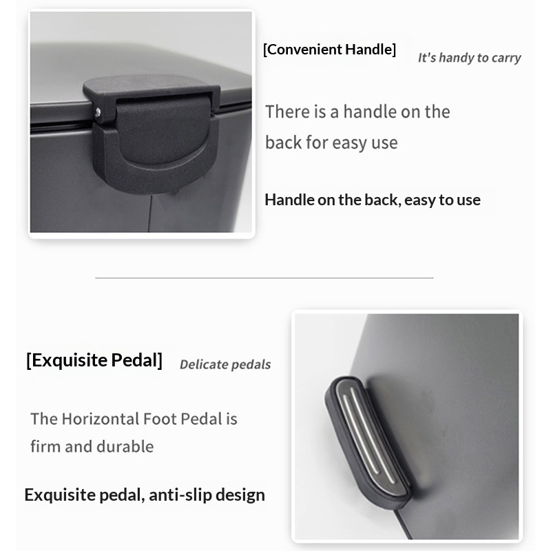 Stainless Steel Large-Capacity Household Trash Can With Lid