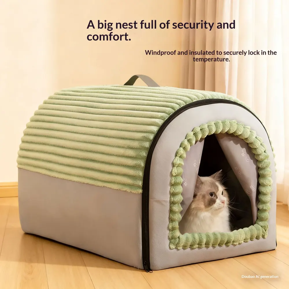 Winter Insulated Enclosed Cat House