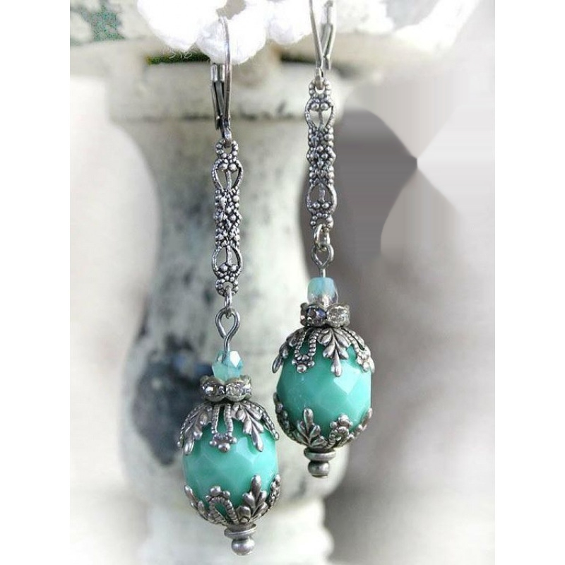 Retro Wrapped Turquoise Earrings For Women