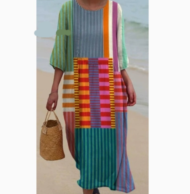 Womens 3D Cropped-sleeve Dress