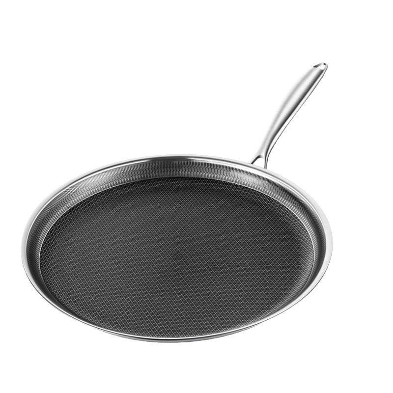 316 Stainless Steel Multi-Layer Skin Flat Non-Stick Pan