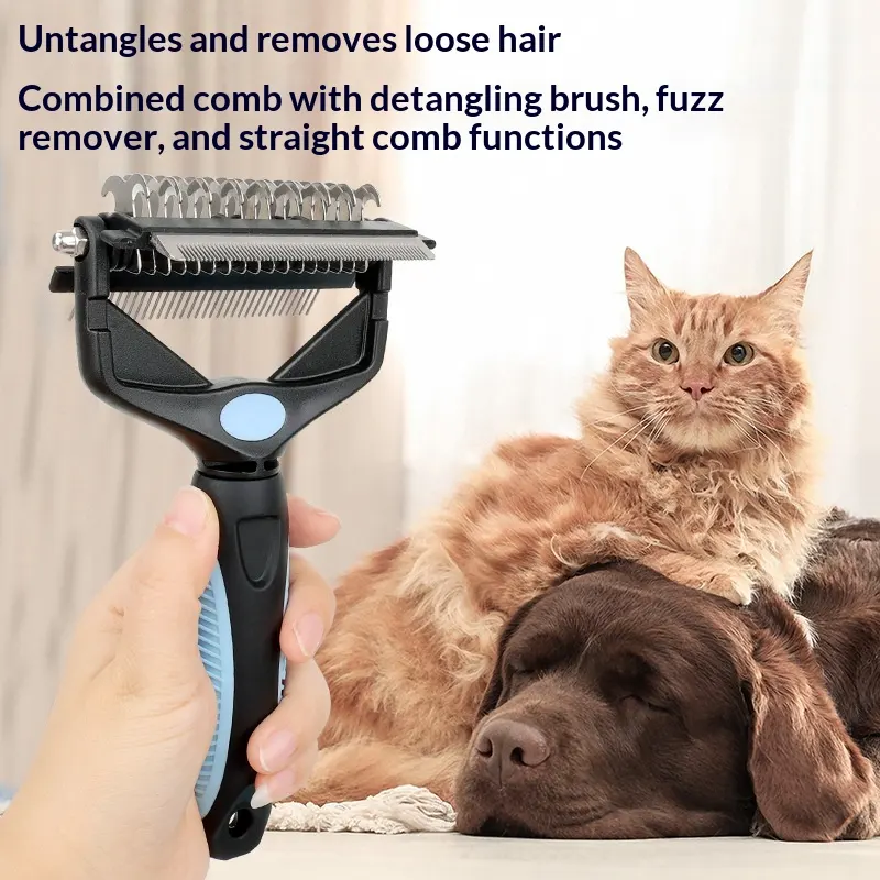 Pet Comb Multifunctional 3-in-1 Detangling Brush for Cats