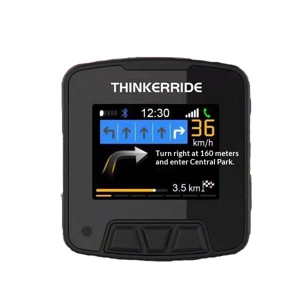 Smart Bike Computer With A Large Color Display Offering Mobile App Connectivity For Cycling Navigation