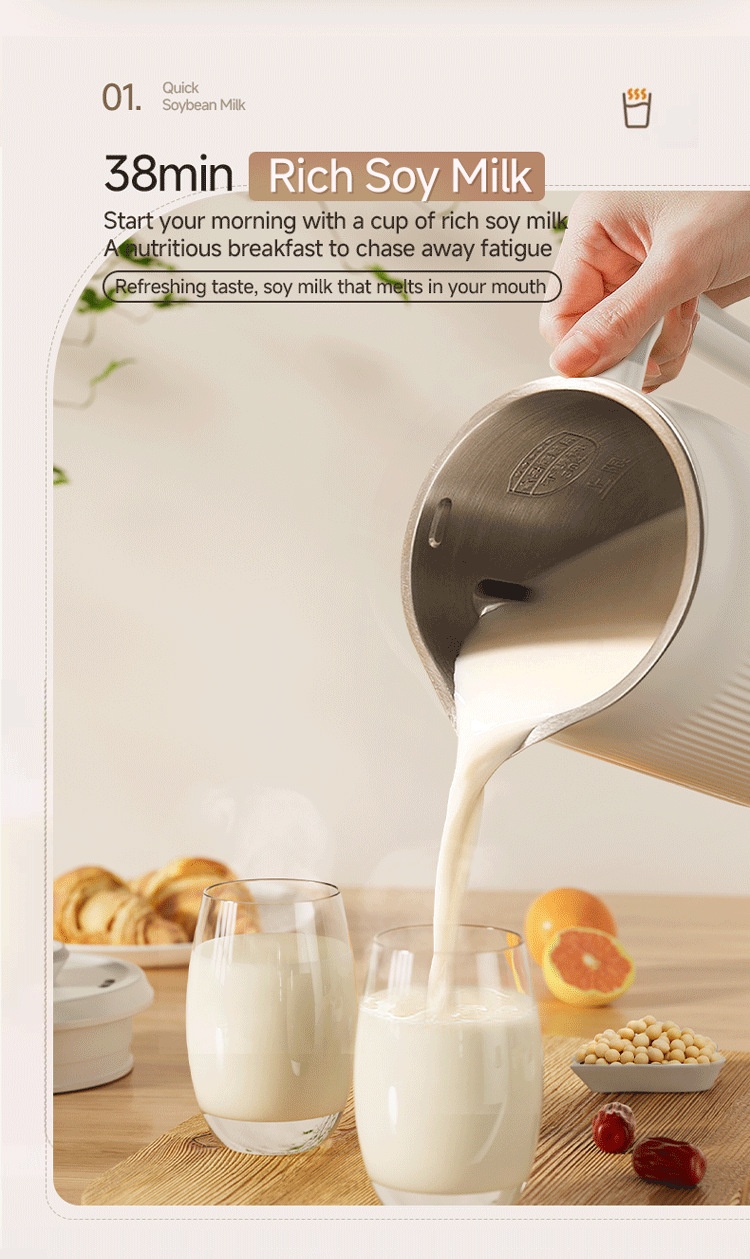Soybean Milk Machine Multifunction Juicer Portable Blender Automatic Heat Home Soy Milk Maker Kitchen Gadgets