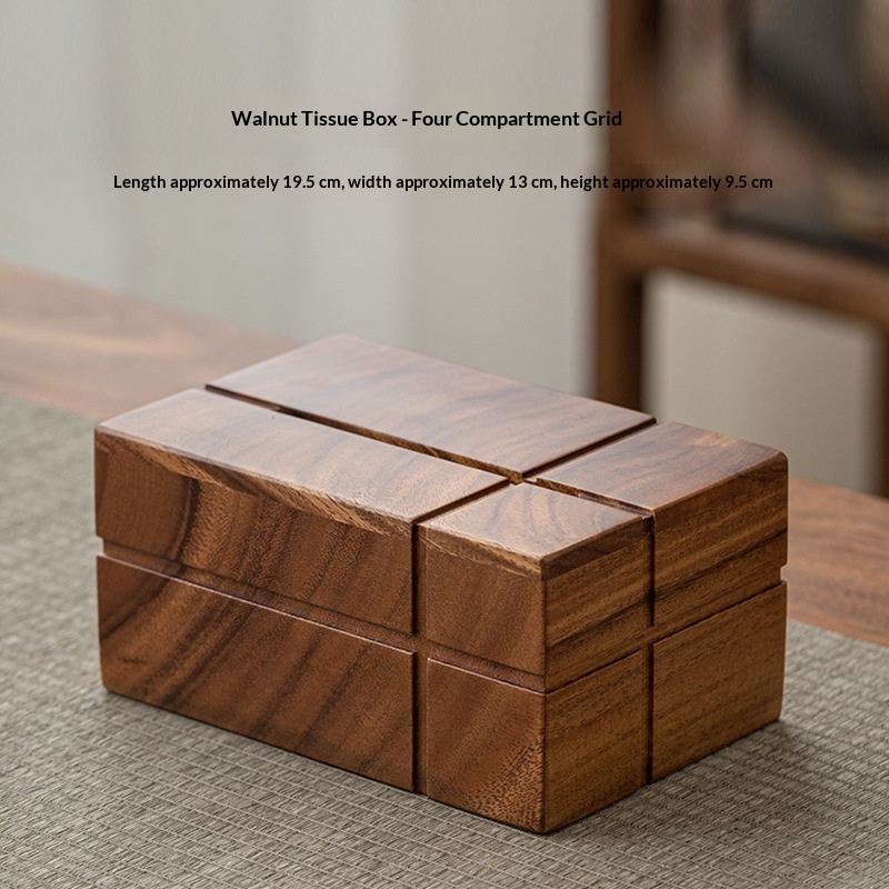 Walnut Tissue Box Living Room Chinese-style Napkin Holder