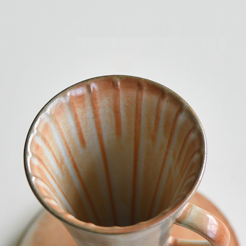 Handle coffee dripper ceramic pour-over coffee maker (wild