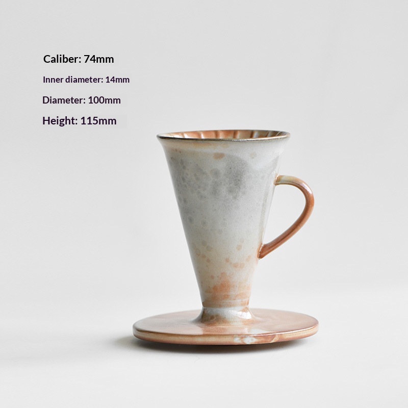 Handle coffee dripper ceramic pour-over coffee maker (wild