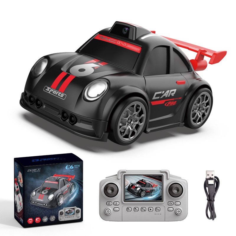 C6 Remote-Controlled Cartoon Camera Screen-Controlled Racing Car Interactive Toy