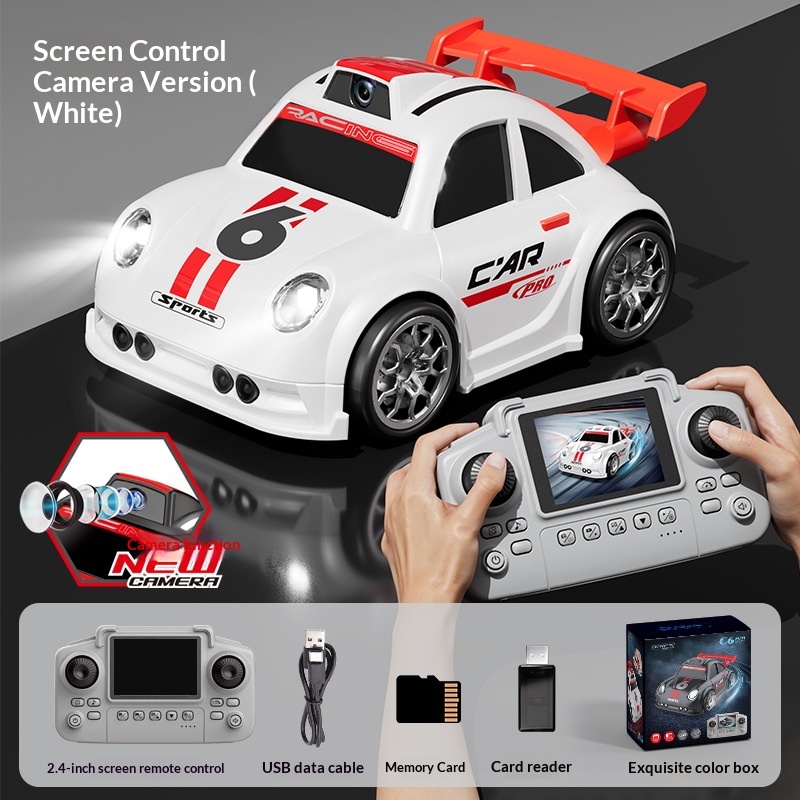 C6 Remote-Controlled Cartoon Camera Screen-Controlled Racing Car Interactive Toy