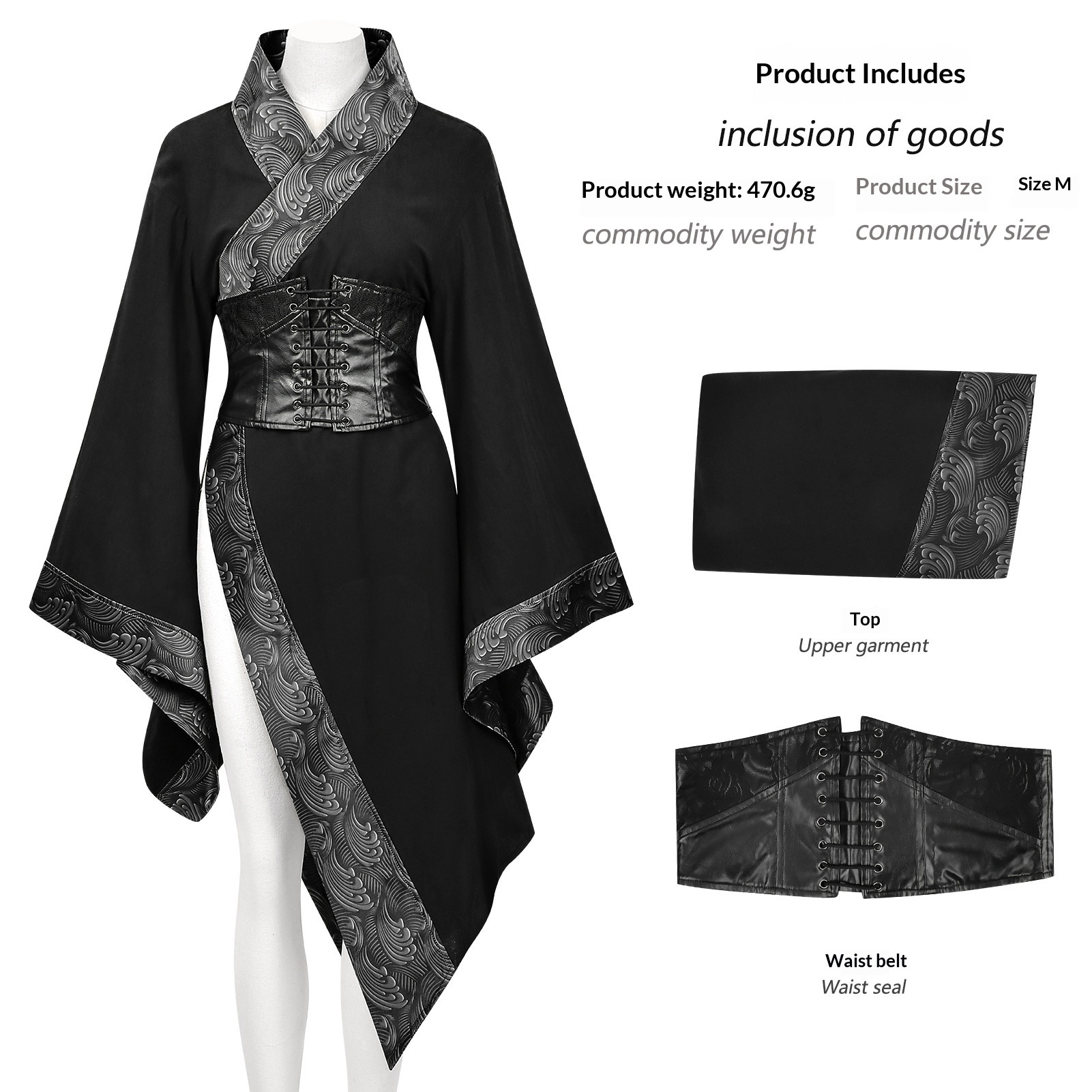 Womens European And American Dark Gothic Retro Modified Short Dress