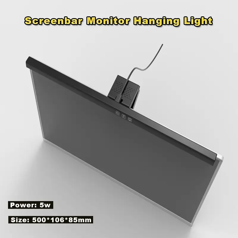 Dimmable Low-Blue-Light Asymmetric Eye-Care Monitor Screen Light