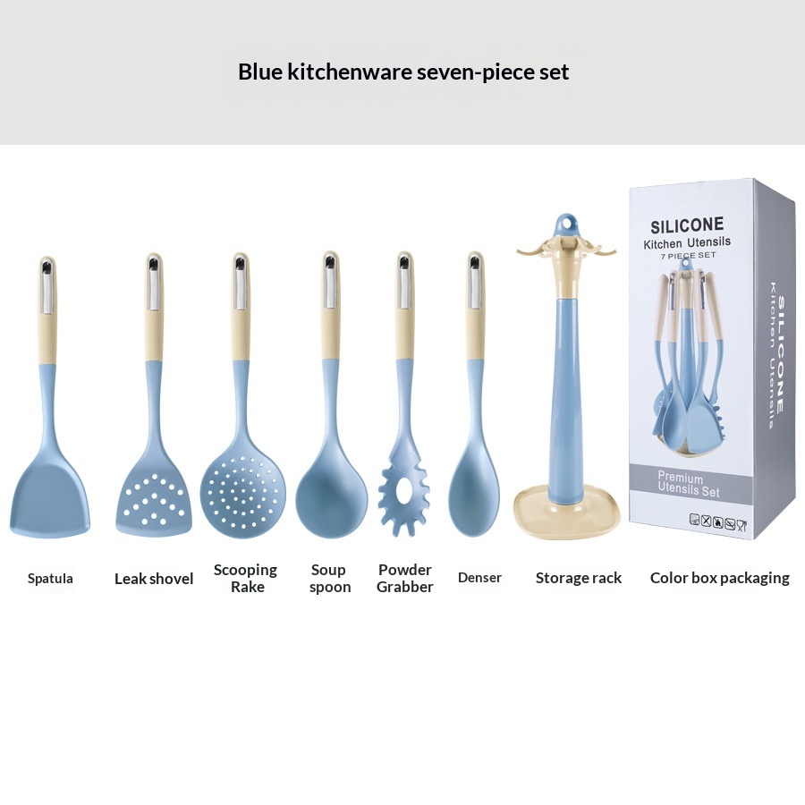 Silicone Spatula And 7 piece Silicone Kitchenware Set
